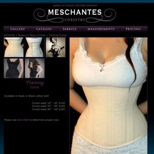 Meschantes twill waist trainer corset size 32 New